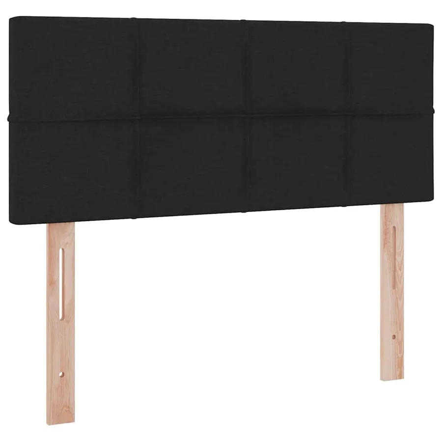 Lit de rangement LED avec matelas Noir 120 x 190 cm Tissu - 8