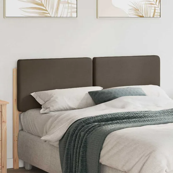 Tête de lit capitonnée Marron et Taupe 140 cm Pin massif