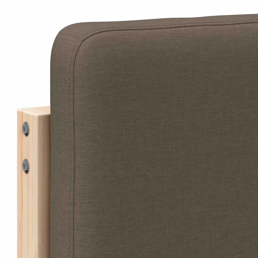 Tête de lit capitonnée Marron et Taupe 140 cm Pin massif - 9