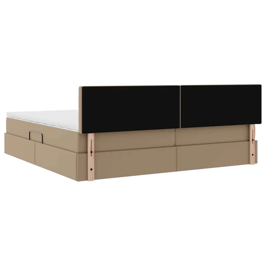 Lit avec rangement et matelas Cappuccino 200 x 200 cm - 10
