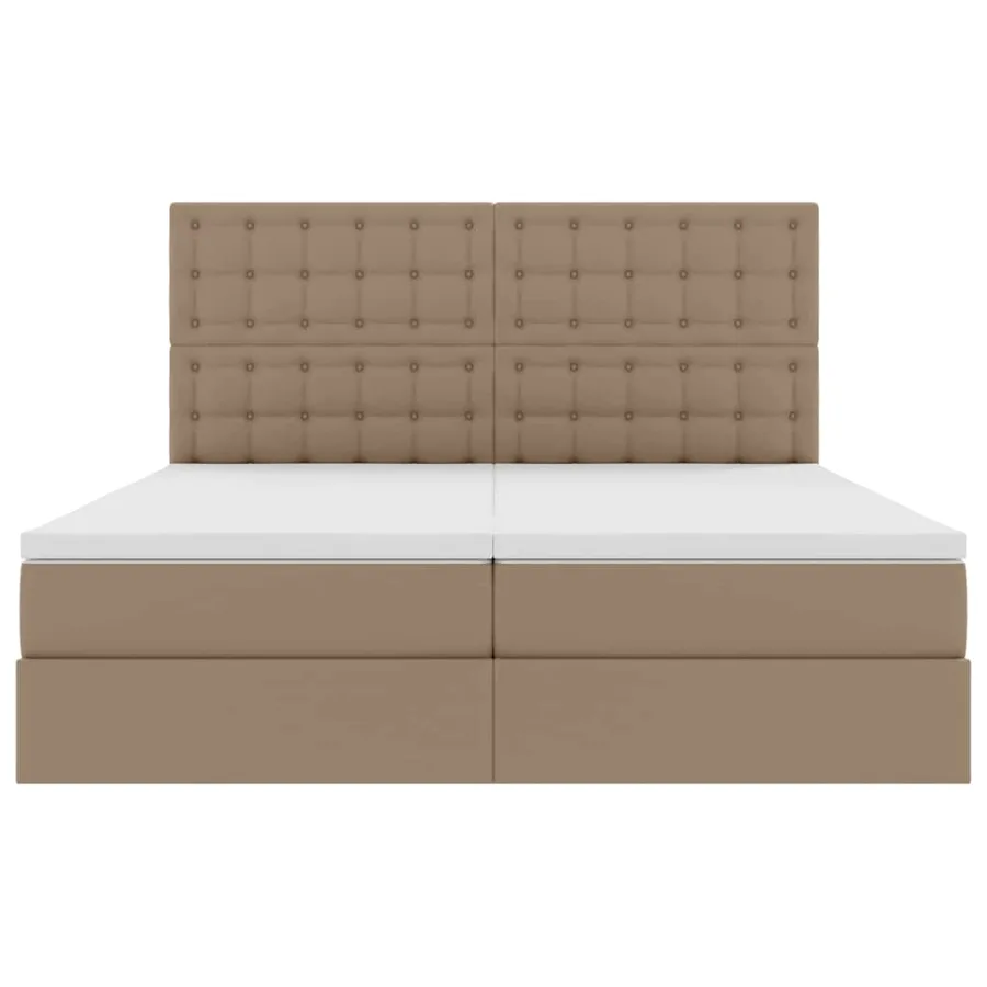 Lit avec rangement et matelas Cappuccino 200 x 200 cm - 8