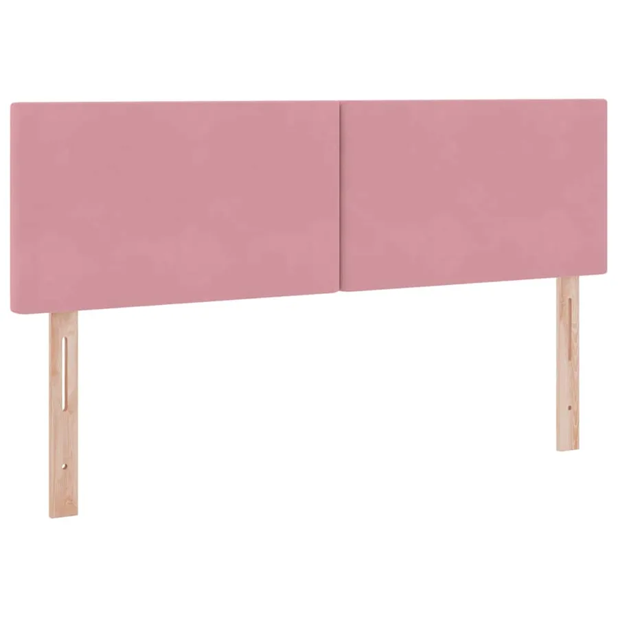 Lit de Rangement avec matelas Rose 140 x 190 cm Velours - 9