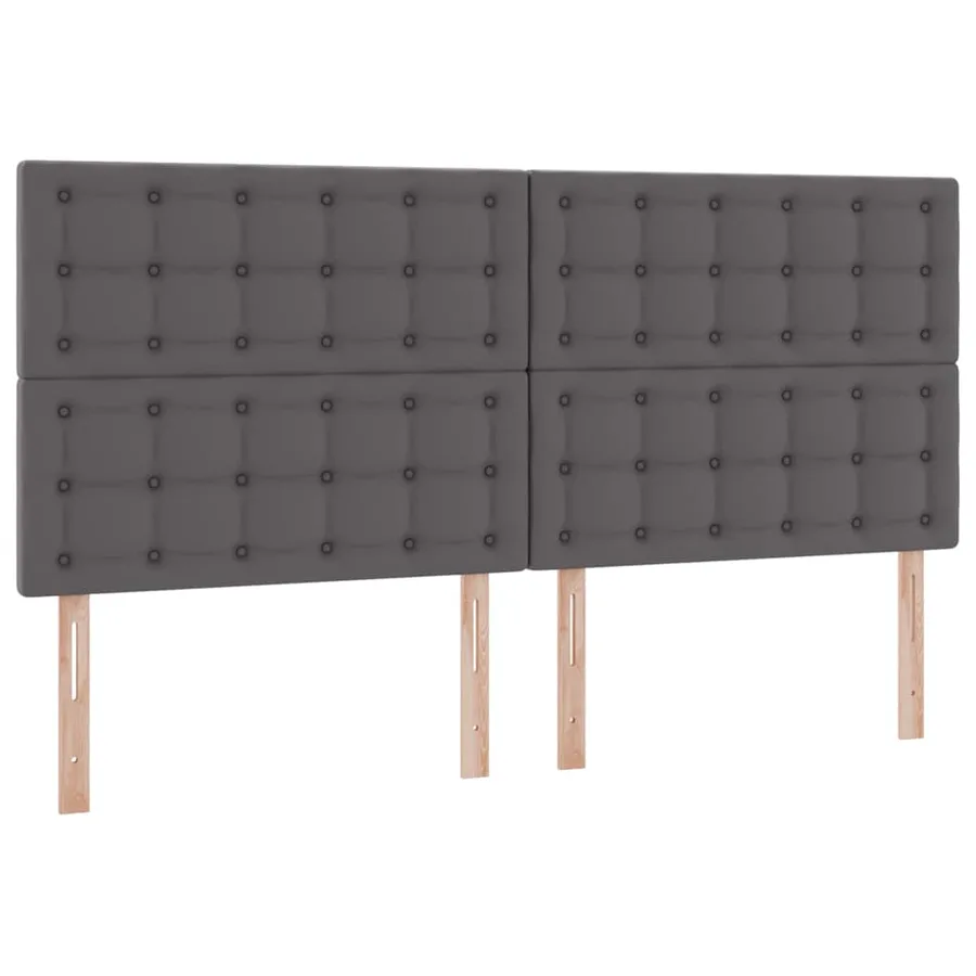Lit de Rangement Gris 200 x 200 cm Cuir synthétique - 9