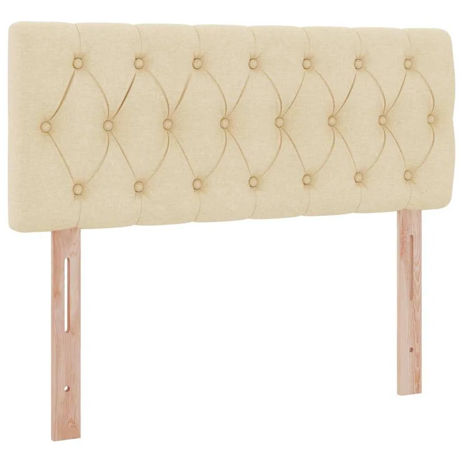 Lit de rangement LED avec matelas Crème 120 x 200 cm Tissu - 10