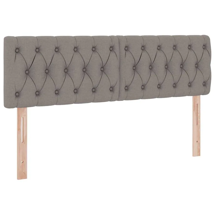 Lit de rangement LED avec matelas Taupe 140 x 190 cm Tissu - 10