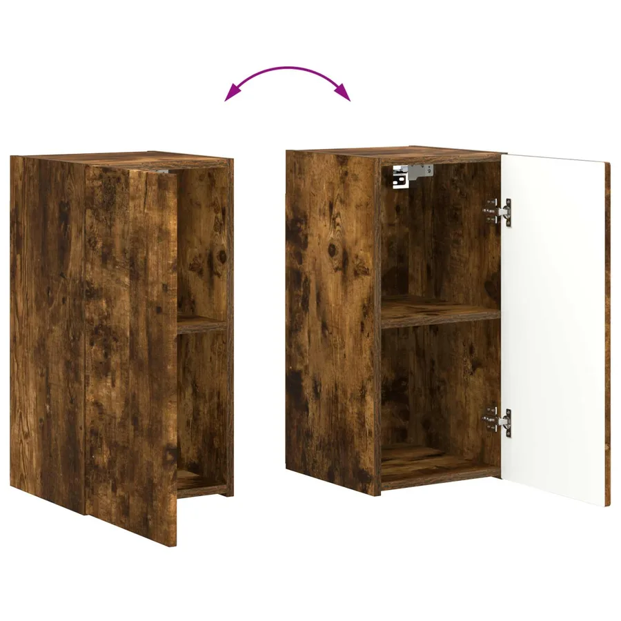 Ensemble de meuble TV mural 4 pcs Chêne fumé Bois d'ingénierie - 13