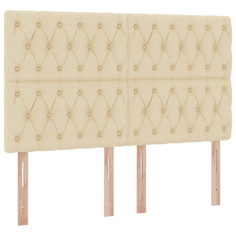 Lit de rangement LED avec matelas Crème 140 x 190 cm Tissu - 10