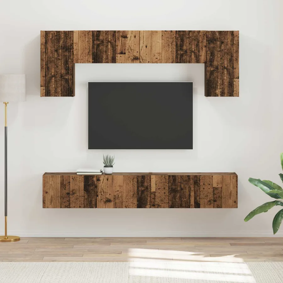 Ensemble meuble TV 4 pcs Bois ancien Bois d'ingénierie