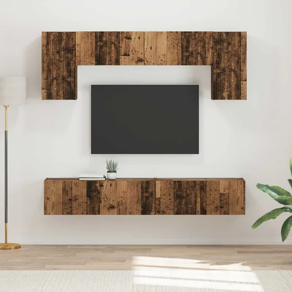 Ensemble meuble TV 4 pcs Bois ancien Bois d'ingénierie