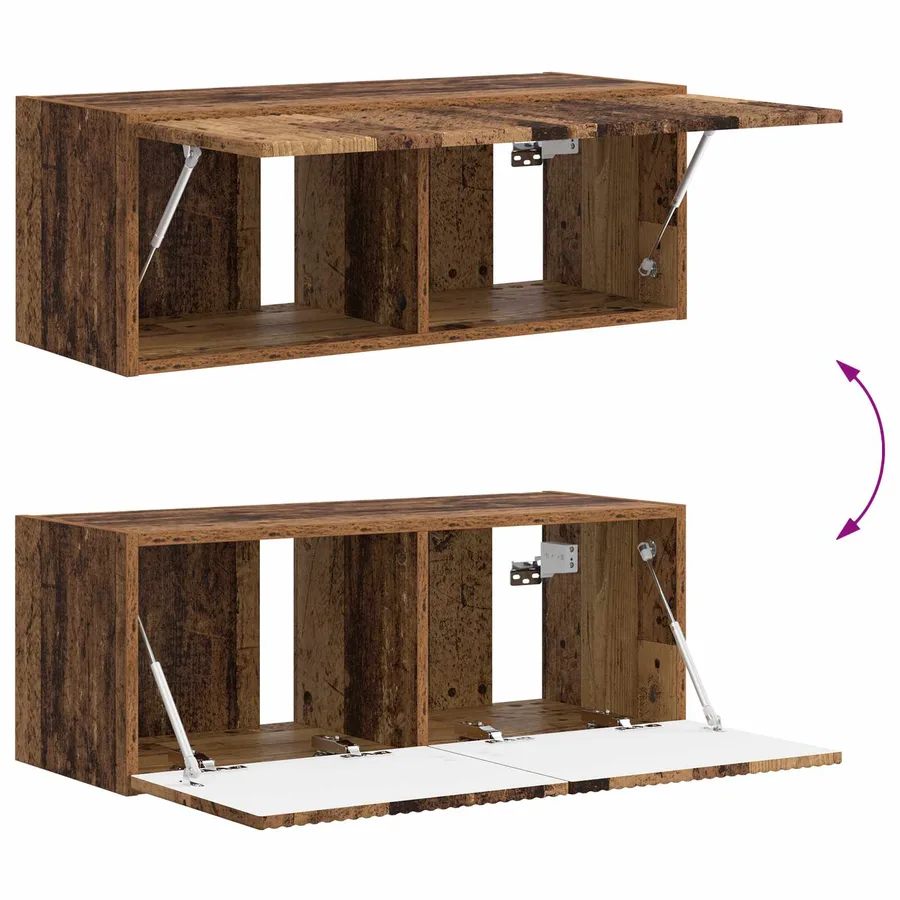 Ensemble meuble TV 4 pcs Bois ancien Bois d'ingénierie - 14