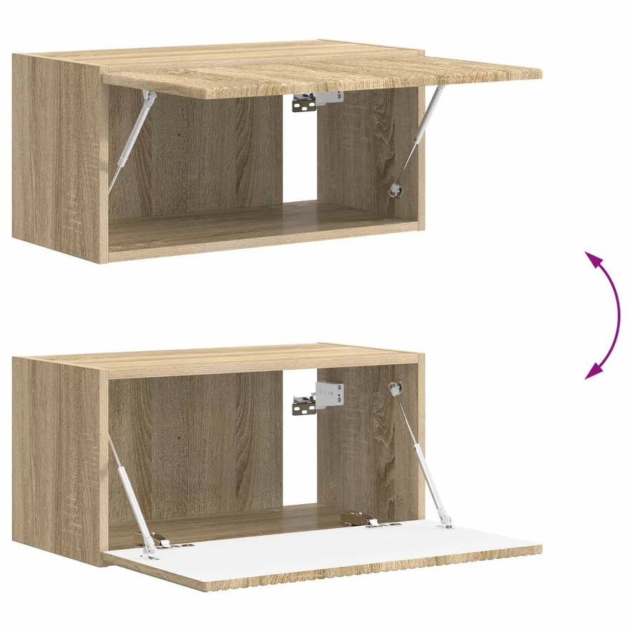 Ensemble meuble TV 4 pcs Chêne Sonoma Bois d'ingénierie - 13