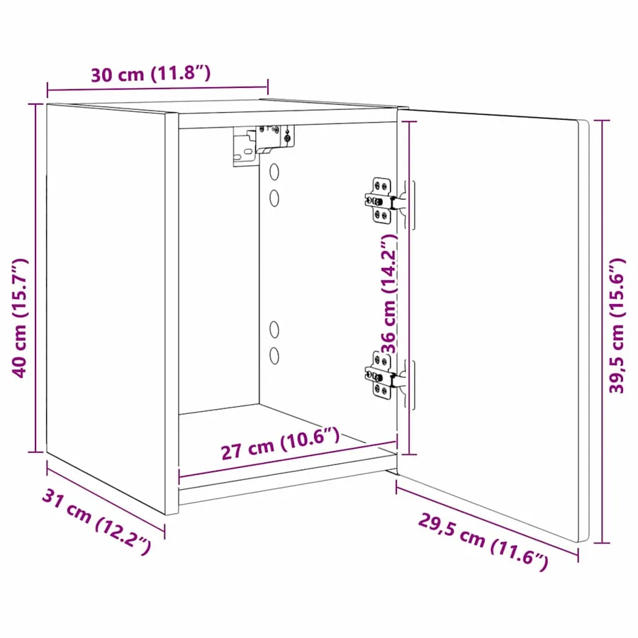 Meuble TV mural 2 pcs Chêne artisan Bois d'ingénierie - 16