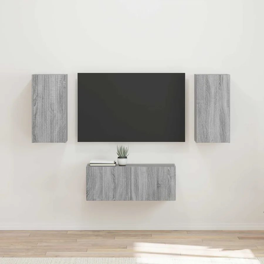 Ensemble meuble TV 6 pcs Gris Sonoma Bois d'ingénierie