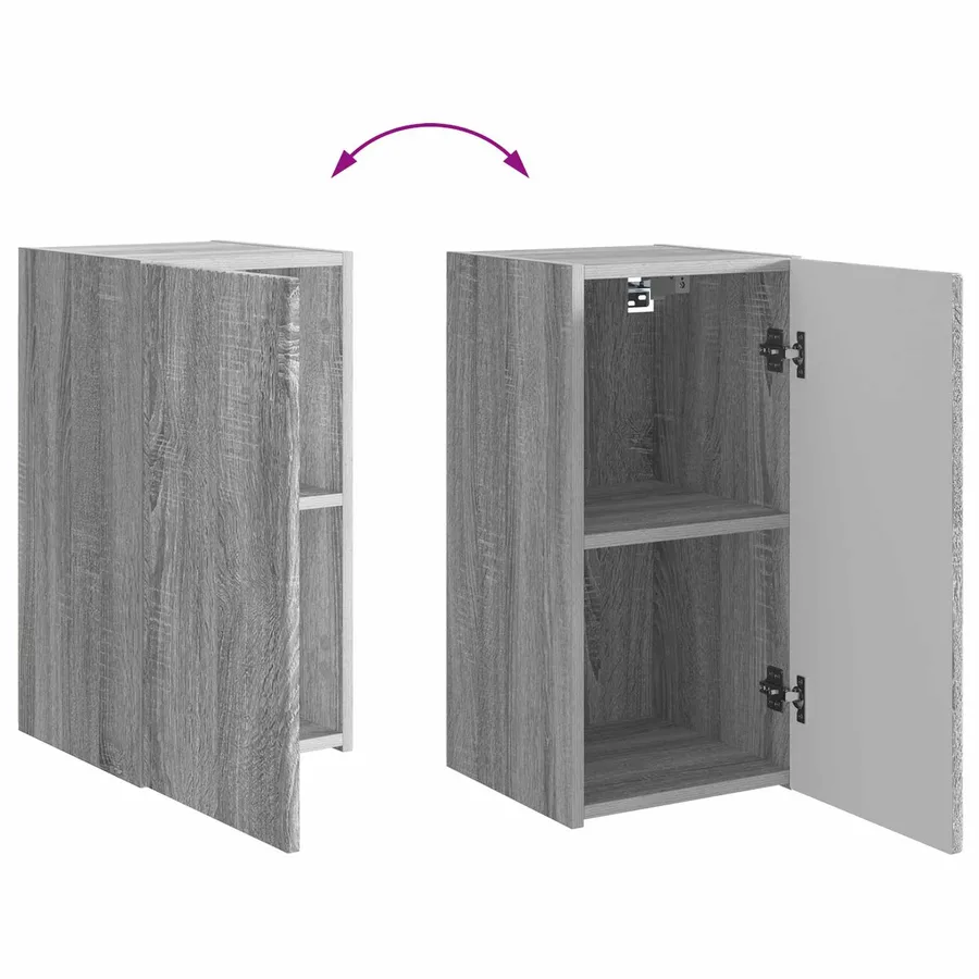 Ensemble meuble TV 6 pcs Gris Sonoma Bois d'ingénierie - 11
