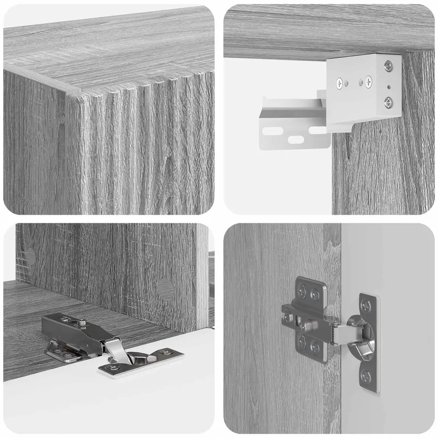 Ensemble meuble TV 6 pcs Gris Sonoma Bois d'ingénierie - 9