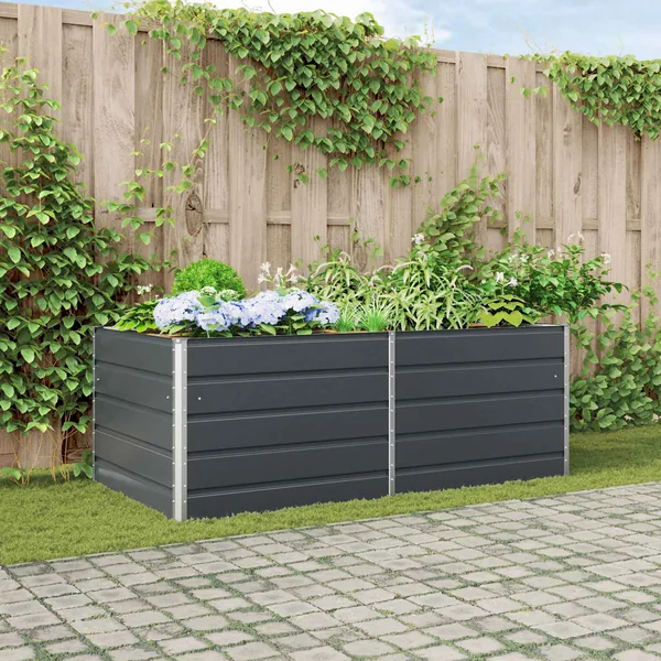 Jardinière Anthracite 195 x 100 x 75 cm Acier galvanisé