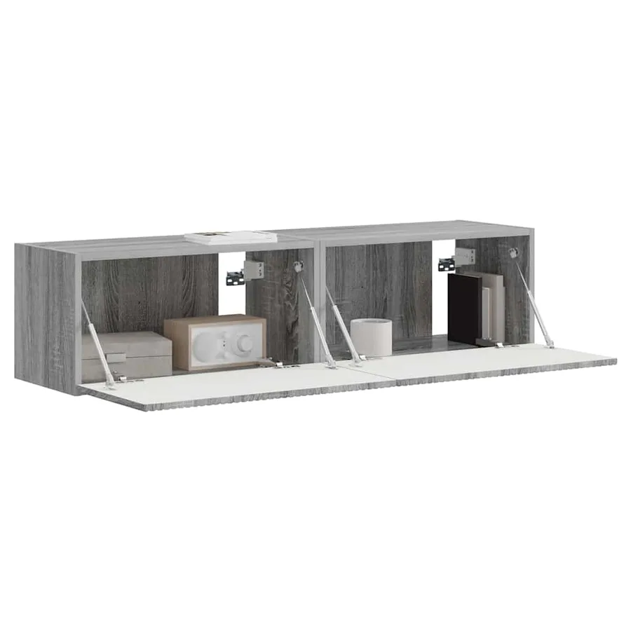 Meuble TV mural 2 pcs Gris Sonoma 60 x 31 x 29,5 cm - 3