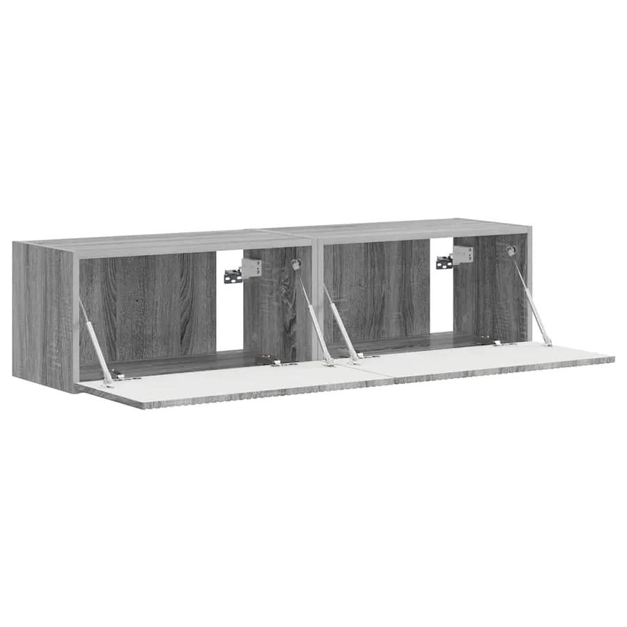 Meuble TV mural 2 pcs Gris Sonoma 60 x 31 x 29,5 cm - 6