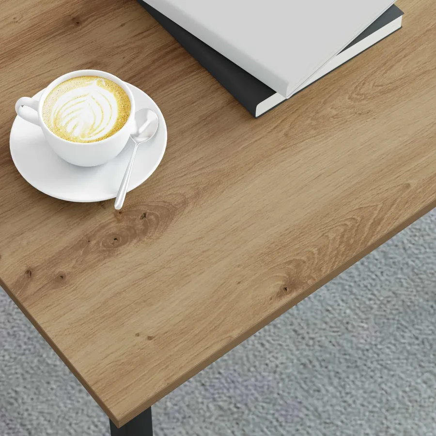 Table basse Chêne artisan 70 x 50 x 36 cm Bois d'ingénierie - 4