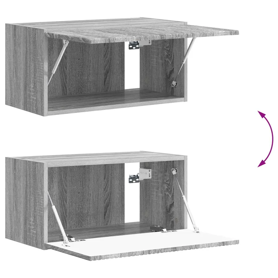 Ensemble meuble TV 4 pcs Gris Sonoma Bois d'ingénierie - 8