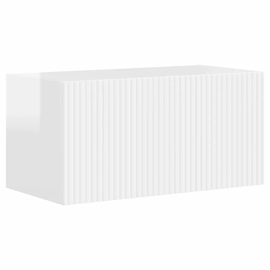 Ensemble meuble TV 6 pcs Blanc brillant Bois d'ingénierie - 5