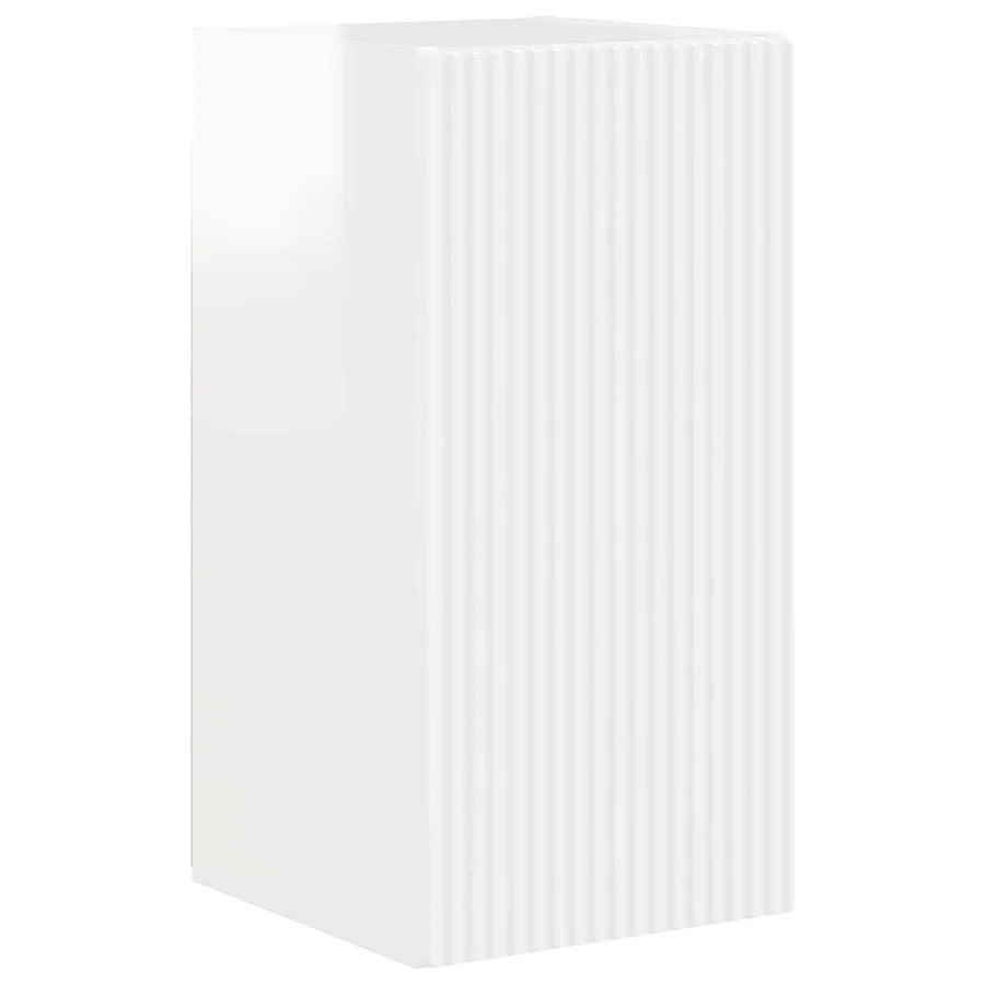 Ensemble meuble TV 6 pcs Blanc brillant Bois d'ingénierie - 6