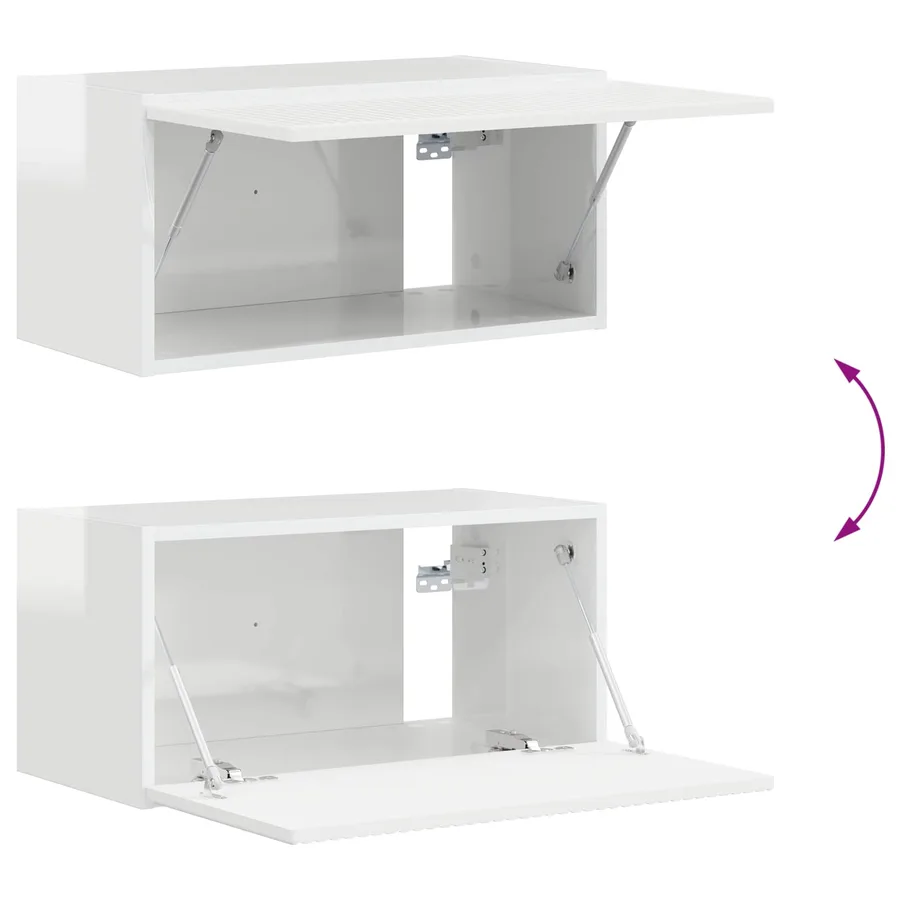 Ensemble meuble TV 6 pcs Blanc brillant Bois d'ingénierie - 8