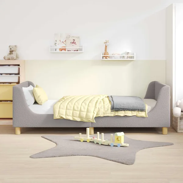 Cadre de lit pour enfants avec tête de lit Gris clair 80x200 cm