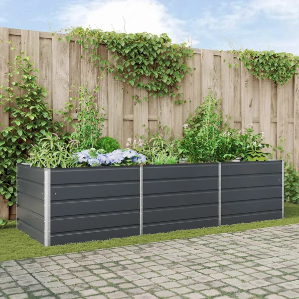 Jardinière Anthracite 290 x 100 x 75 cm Acier galvanisé