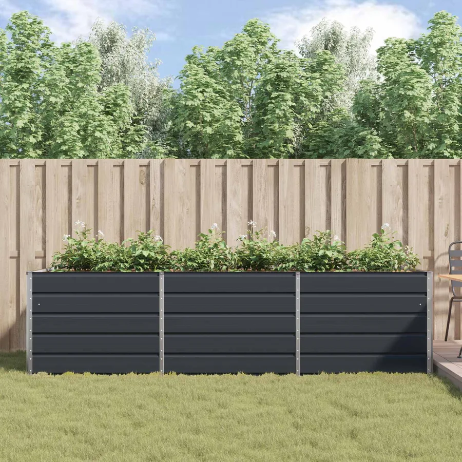 Jardinière Anthracite 290 x 100 x 75 cm Acier galvanisé - 4