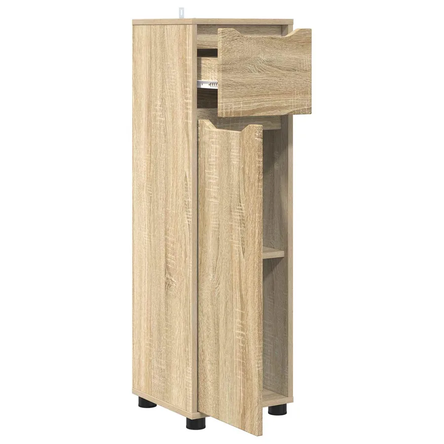 Cabinet de salle de bain Chêne Sonoma 30,5 x 30 x 101 cm - 5
