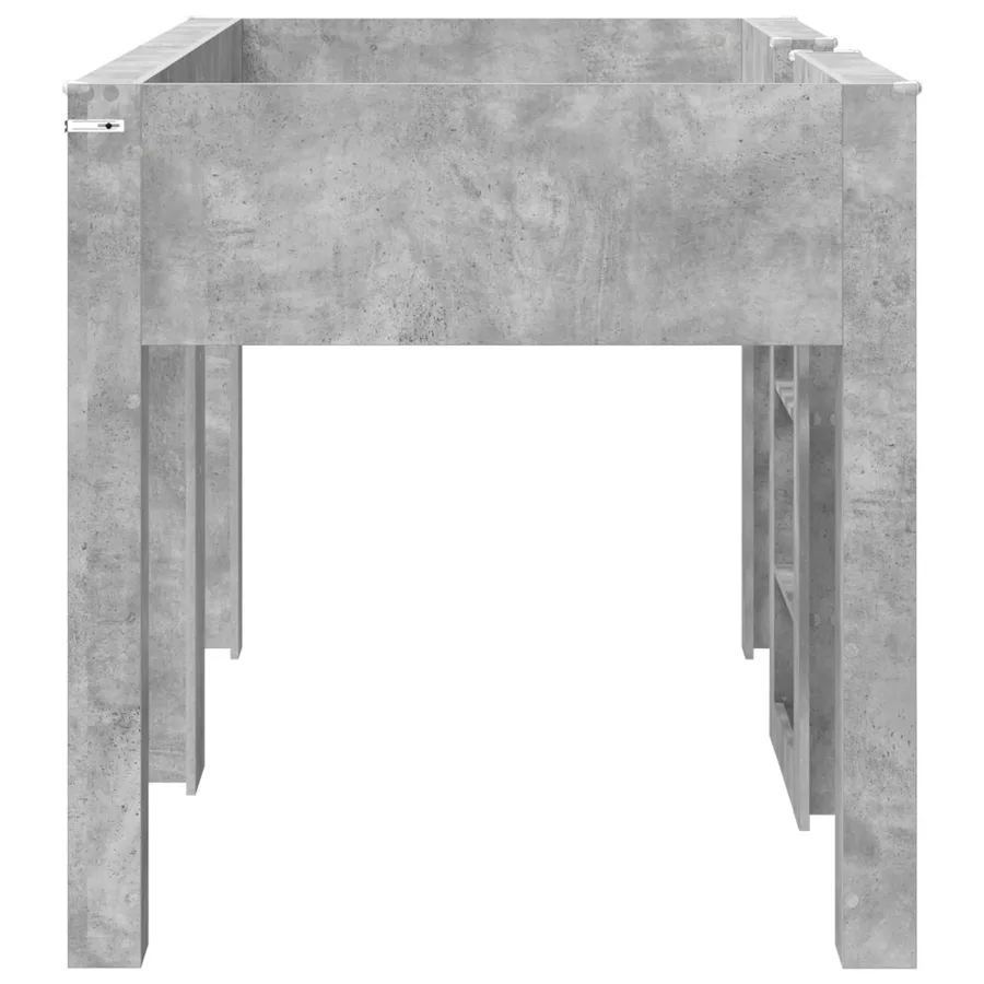 Lit Superposé pour Enfants avec stockage Gris béton 80 x 200 cm - 6