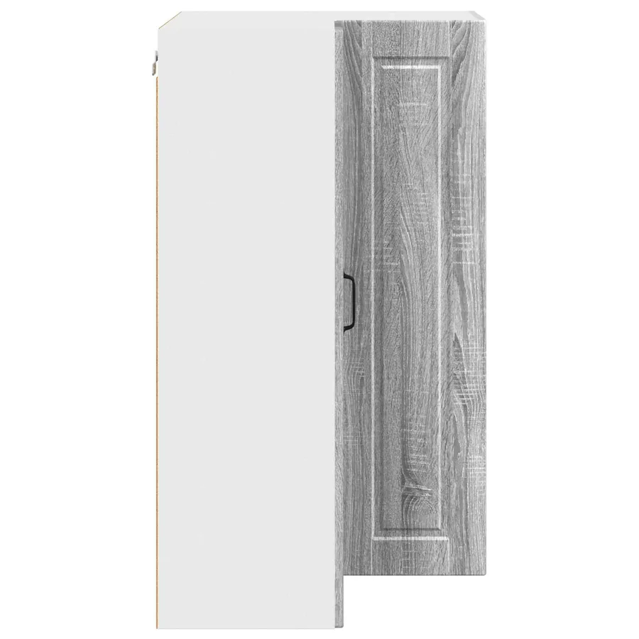 Cabinet d'angle mural PORTO Gris Sonoma 57 x 57 x 100 cm - 7