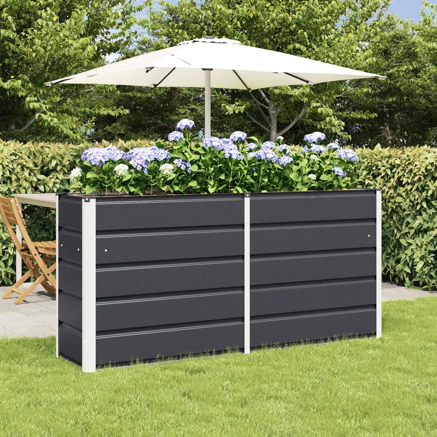 Jardinière Anthracite 160 x 40 x 75 cm Acier
