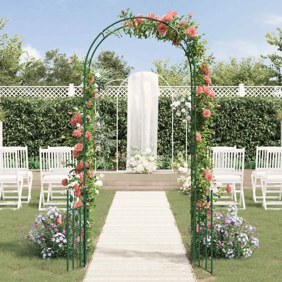Arche de jardin avec verrouillage Vert 102 x 50 x 218 cm - 4