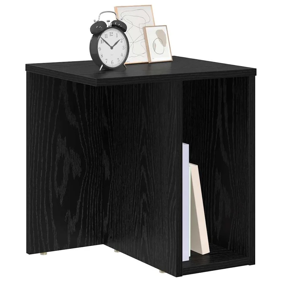 Table d'appoint Chêne noir 37 x 32 x 40 cm Bois d'ingénierie - 3