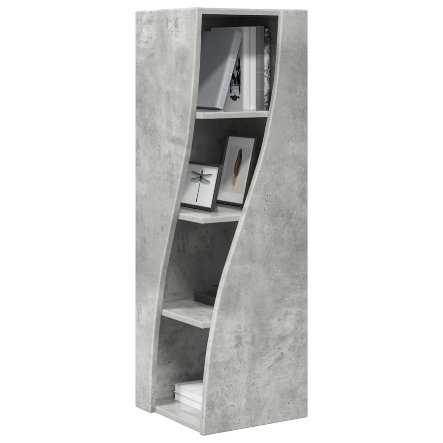 Meuble d'angle Gris béton 32x32x102cm Bois d'ingénierie - 3