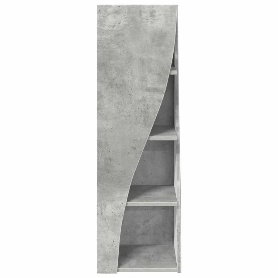 Meuble d'angle Gris béton 32x32x102cm Bois d'ingénierie - 5