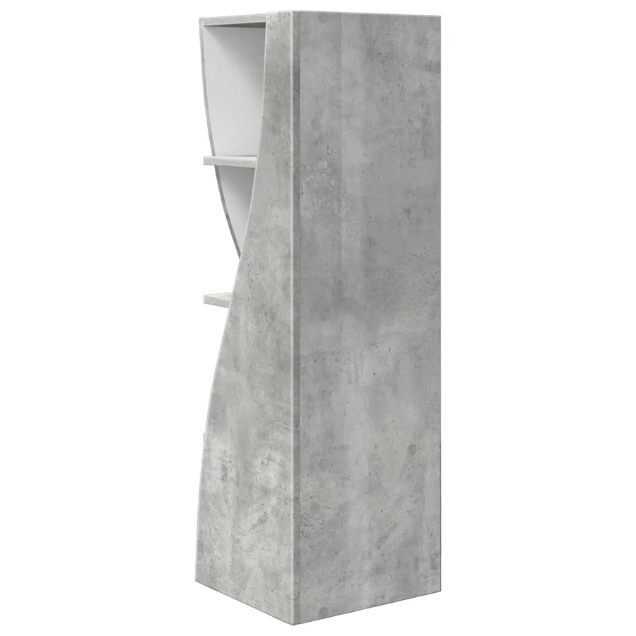 Meuble d'angle Gris béton 32x32x102cm Bois d'ingénierie - 7