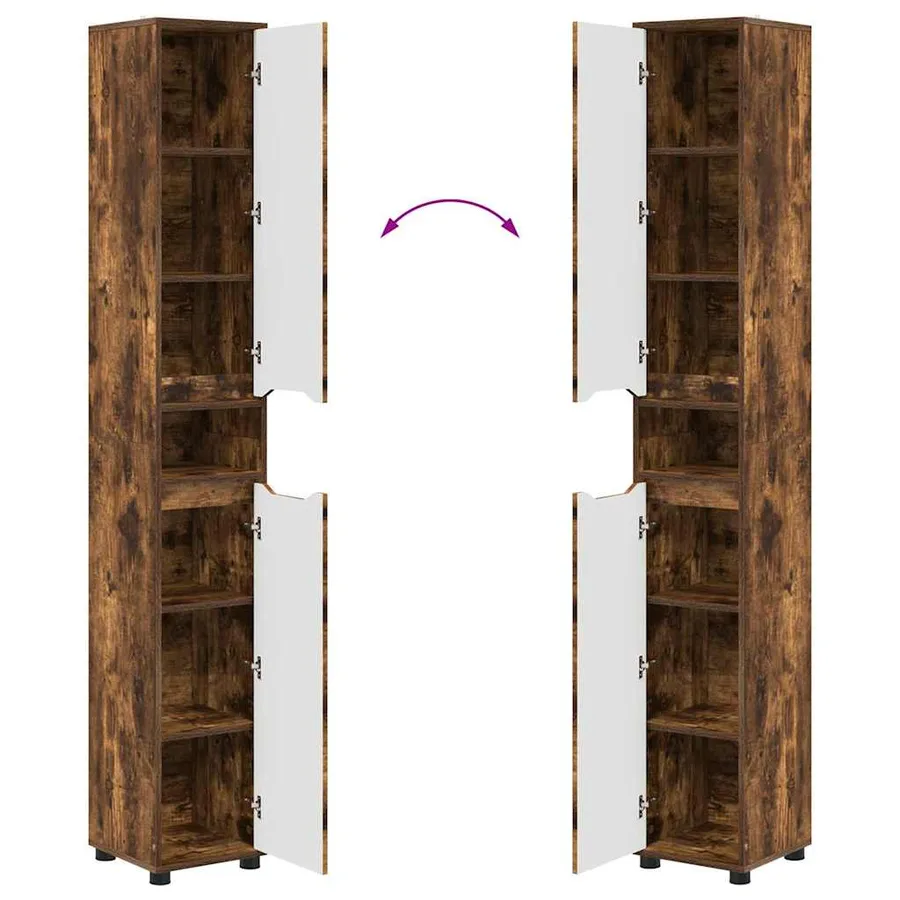 Ensemble de mobilier de salle de bain 4 pcs Chêne fumé - 13