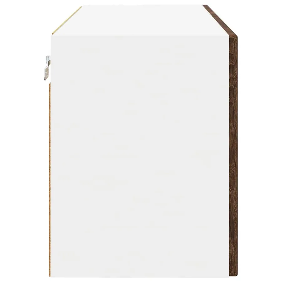 Cabinet en verre mural PORTO Chêne brun 60 x 31 x 40 cm - 7