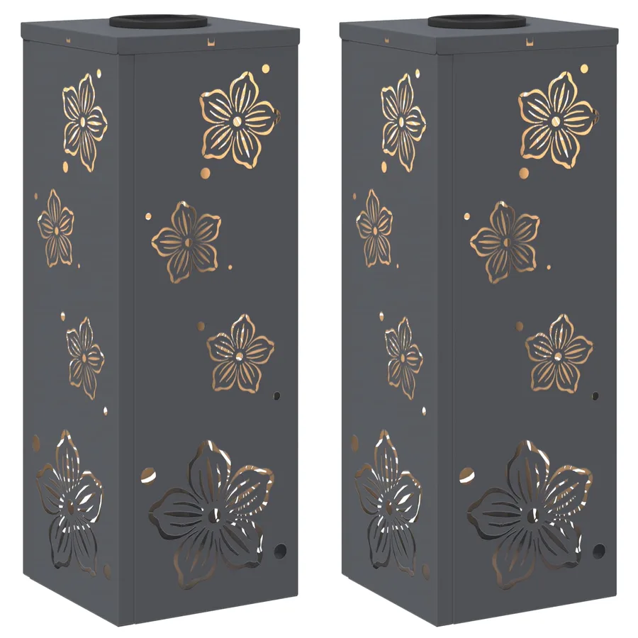 Lumière de chemin LED solaire 2 pcs Blanc chaud 18 x 18 x 50 cm - 2