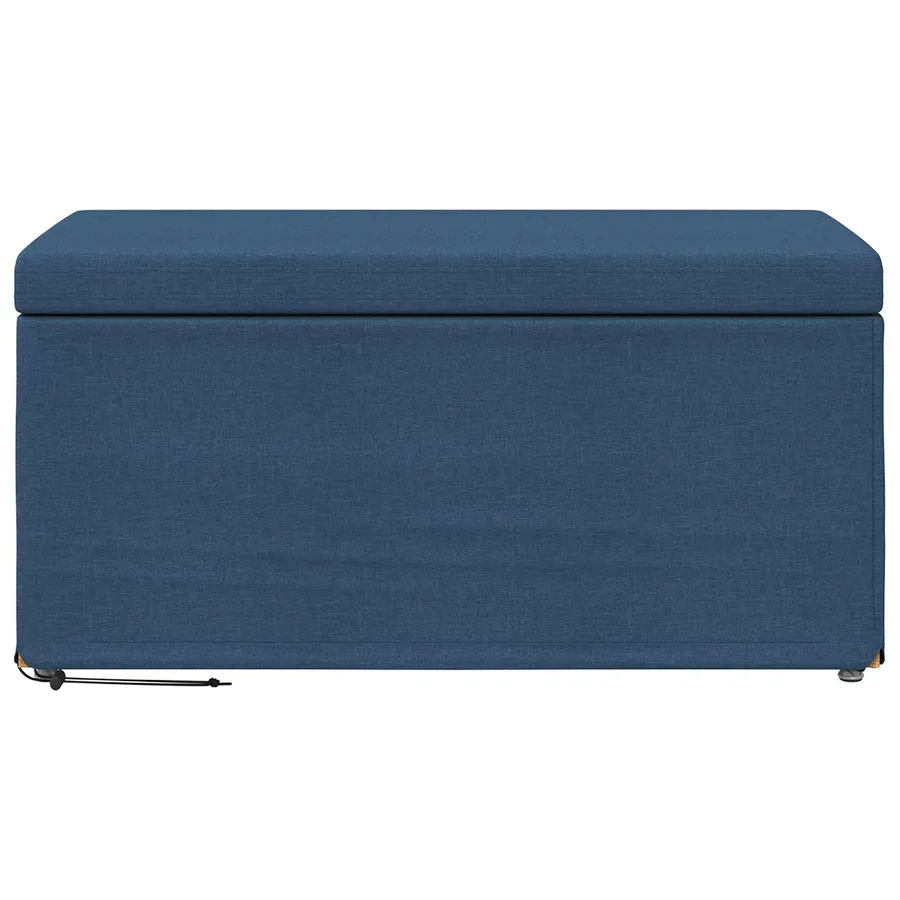 Tabouret Bleu 81 x 41 x 40 cm Tissu et bois stratifié - 4