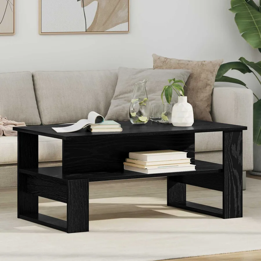 Table basse Chêne noir 90 x 50 x 40 cm Bois d'ingénierie