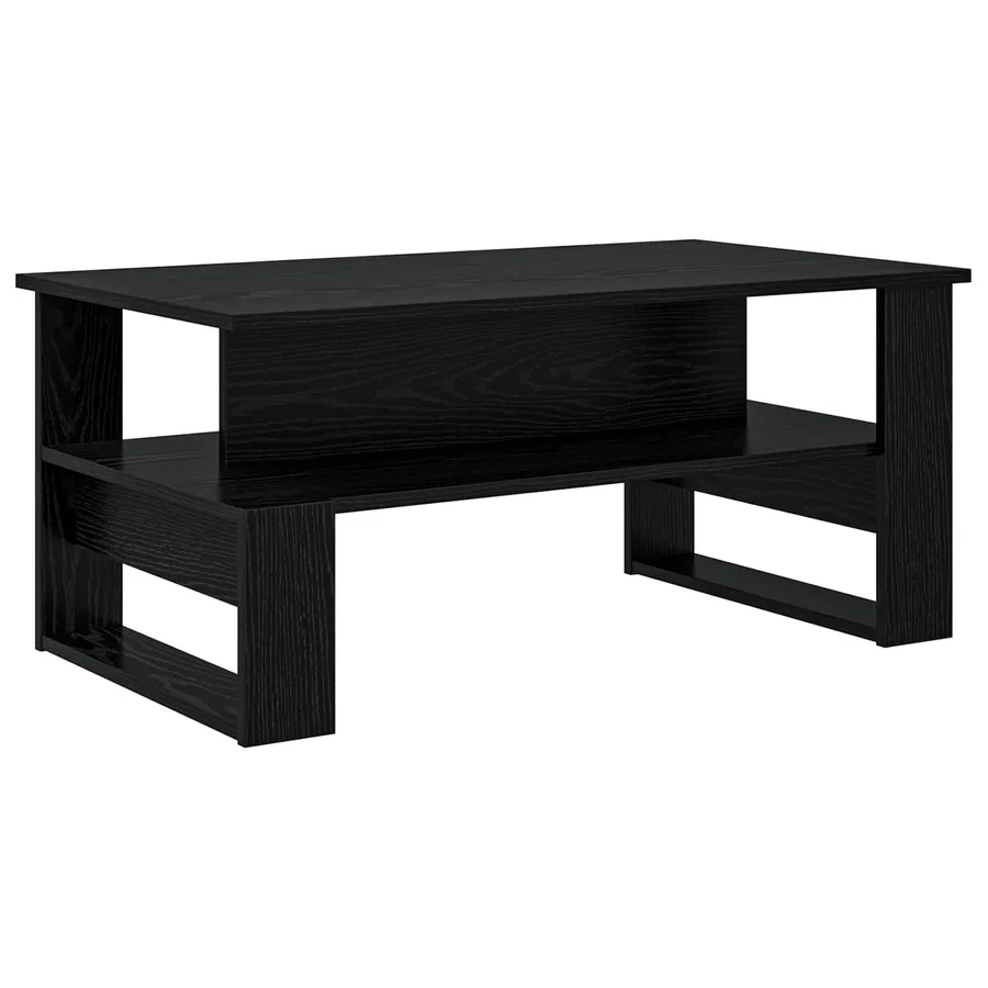 Table basse Chêne noir 90 x 50 x 40 cm Bois d'ingénierie - 7