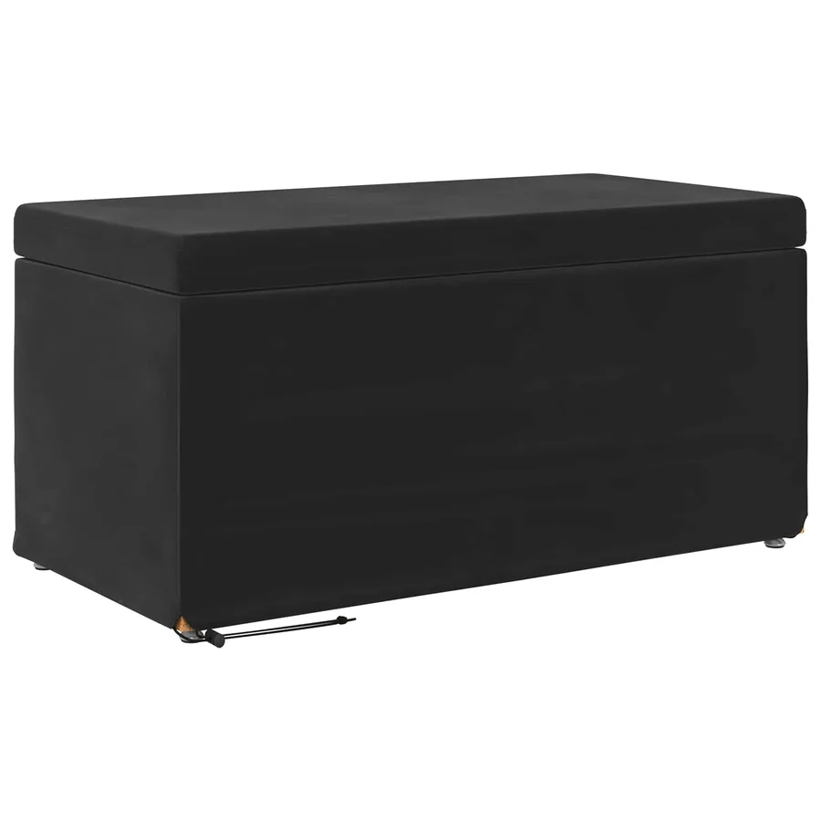Tabouret Noir 81 x 41 x 40 cm Velours et Bois Composite - 2