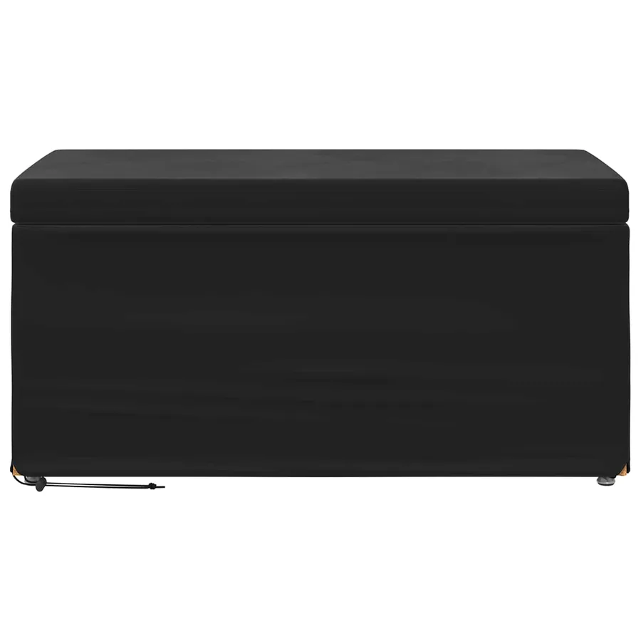 Tabouret Noir 81 x 41 x 40 cm Velours et Bois Composite - 4