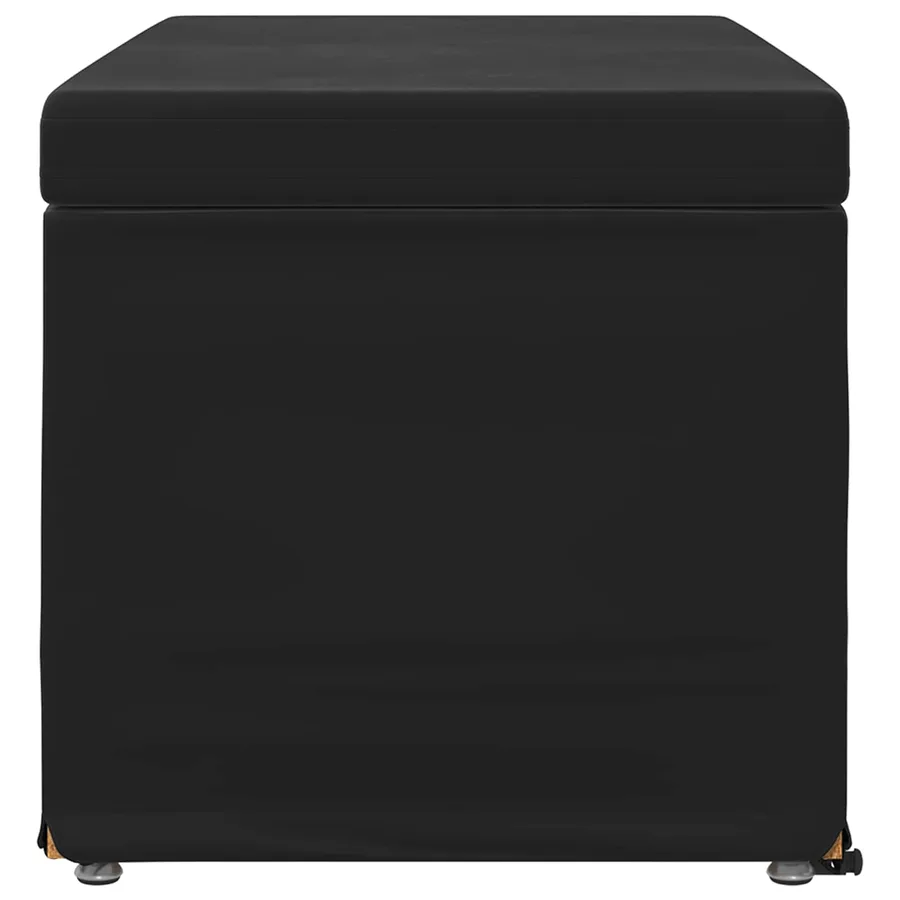 Tabouret Noir 81 x 41 x 40 cm Velours et Bois Composite - 5