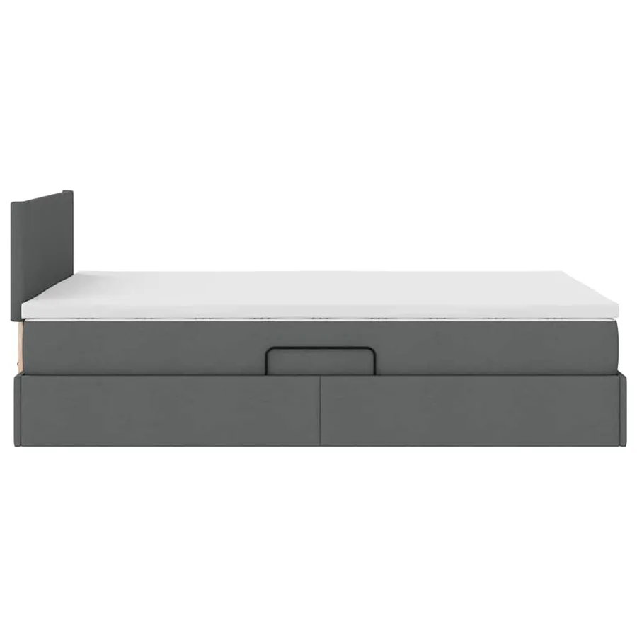 Lit avec rangement et matelas Gris foncé 120 x 200 cm - 10