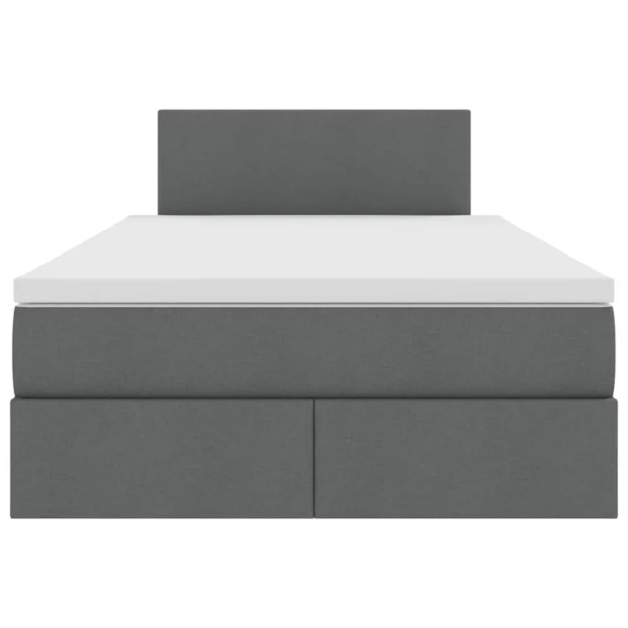Lit avec rangement et matelas Gris foncé 120 x 200 cm - 7